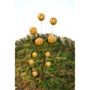 Épingles à tête perle dorée de 6 mm piquées dans la mousse, accessoire de fleuriste pour bouquets et boutonnières