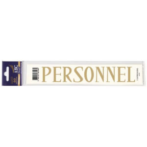 Planche de l'expression PERSONNEL en lettres dorées à reporter sur un ruban de deuil de fleuriste