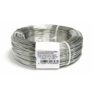 Couronne de fil d'aluminium argenté 1,5 mm pour structures et décors de compositions florales