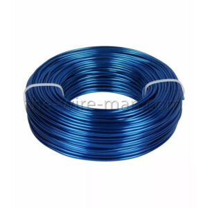 Couronne de fil d'aluminium bleu brillant de 2 mm pour structures et décors de compositions florales