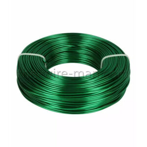 Couronne de fil d'aluminium vert brillant de 2 mm pour structures végétales et compositions florales