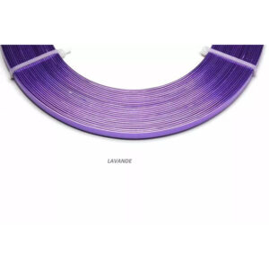 Couronne de fil d'aluminium plat lavande pour décors et spirales de compositions florales