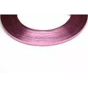 Couronne de fil d'aluminium plat rose pour habillage de vases et compositions florales