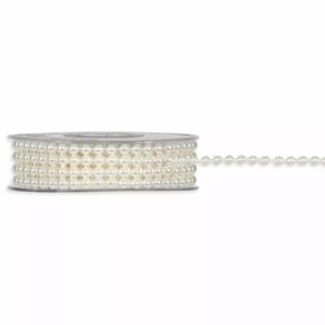 Bobine de fil de perles crème pour bouquet de mariée et décoration de cérémonie fleuriste