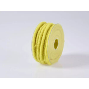 Bobine de laine de mouton armée jaune vif 9 mm pour décorations florales de Pâques et de printemps