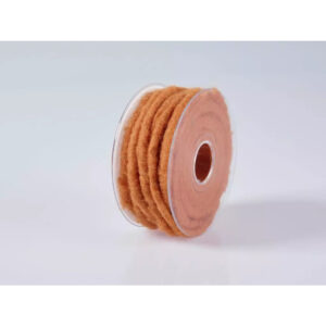 Bobine de laine de mouton armée orange 9 mm pour couronnes et décors floraux d'automne