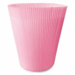 Manchette plissée cache-pot rose de forme évasée pour habiller les plantes en pot chez le fleuriste
