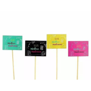 Pics en bois rectangulaires Elue meilleure maîtresse à dessins d'école pour cadeaux de fin d'année scolaire