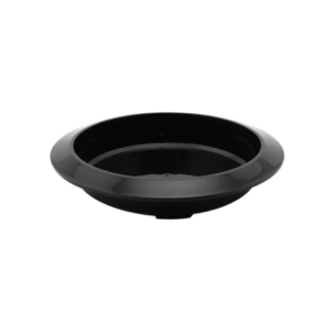 Grand plateau rond en plastique noir D36 cm, base pour mousse florale ronde de composition de fleuriste