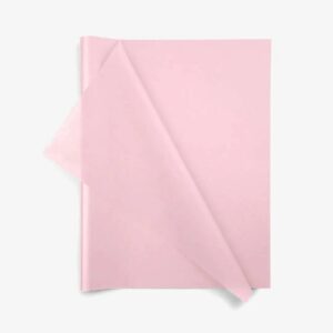 Feuilles de papier de soie rose pâle pour emballage de bouquets de naissance et de mariage
