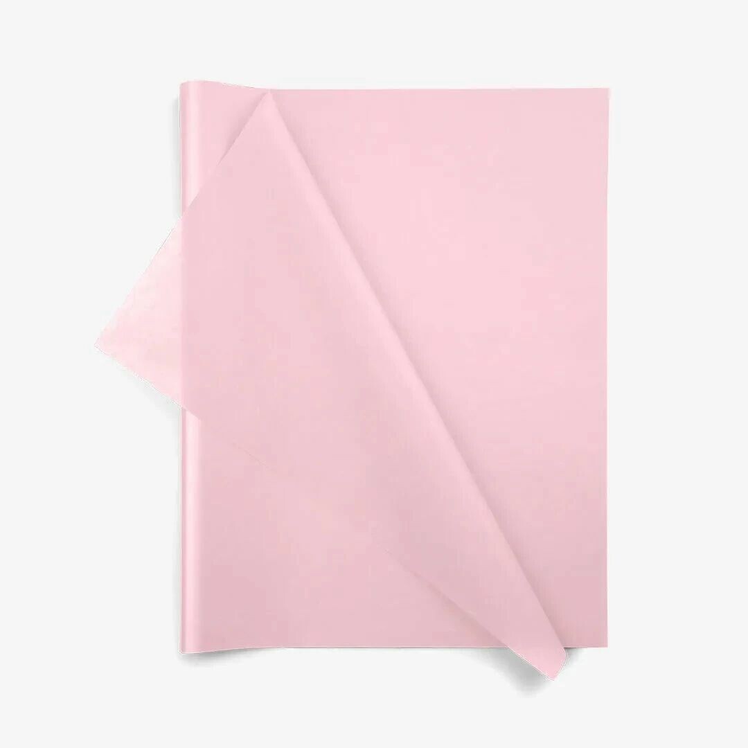 Feuilles de papier de soie rose pâle pour emballage de bouquets de naissance et de mariage