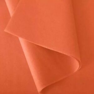 Feuille de papier de soie orange pour garnir les bouquets et compositions de fleuriste