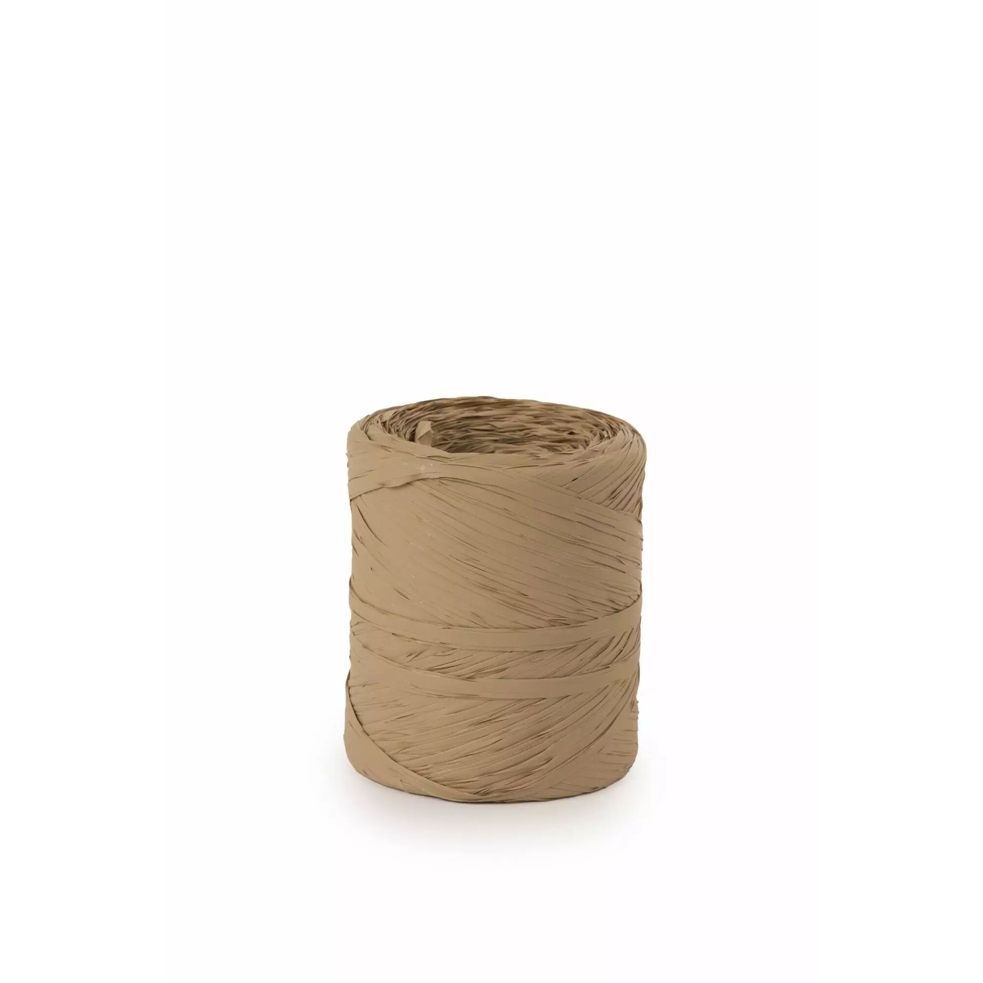 Bobine de raphia coloris naturel de 15 mm pour nouer les bouquets champêtres et emballages kraft