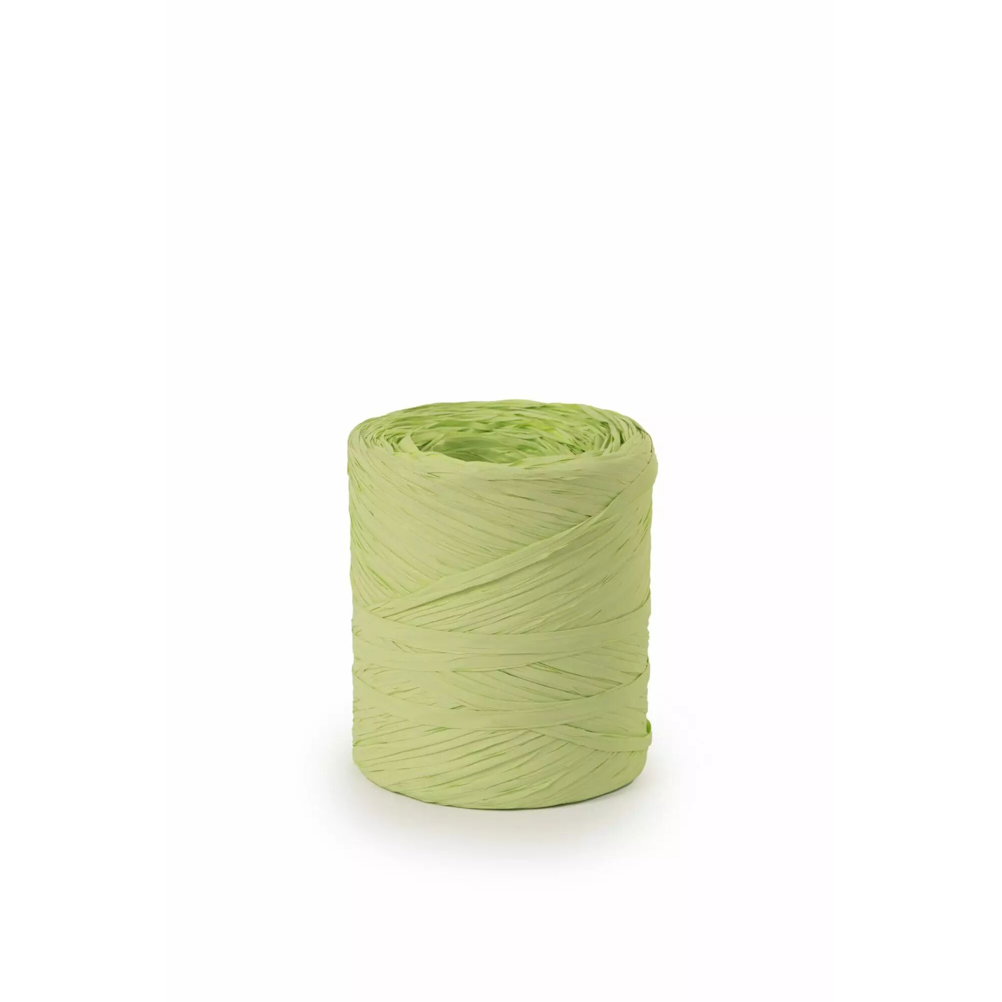Bobine de raphia vert amande pour bouquets champêtres et emballages de fleuriste