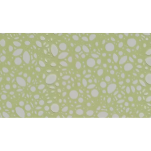 Film polypropylène vert pastel imprimé d'un motif dentelle blanc pour bouquets bulle de fleuriste