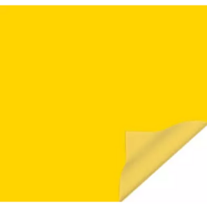Film polypropylène jaune uni au coin replié, emballage pour bouquets bulle de fleuriste
