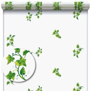 Rouleau de film polypropylène imprimé de feuillage grimpant vert pour emballage de bouquets