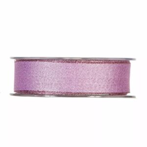 Bobine de ruban armé vieux rose scintillant pour nœuds de bouquets et couronnes de fleuriste