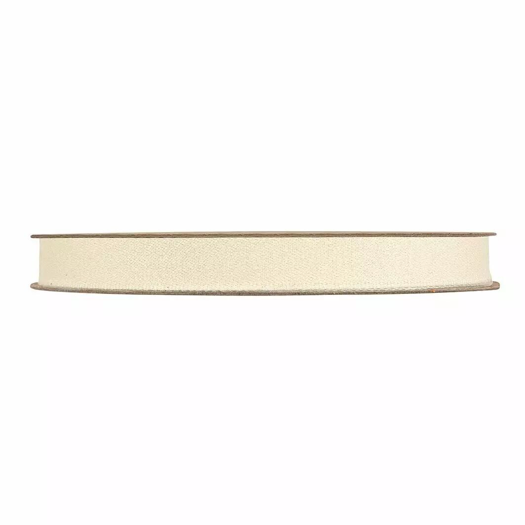 Bobine de ruban en coton organique crème pour emballages naturels de fleuriste