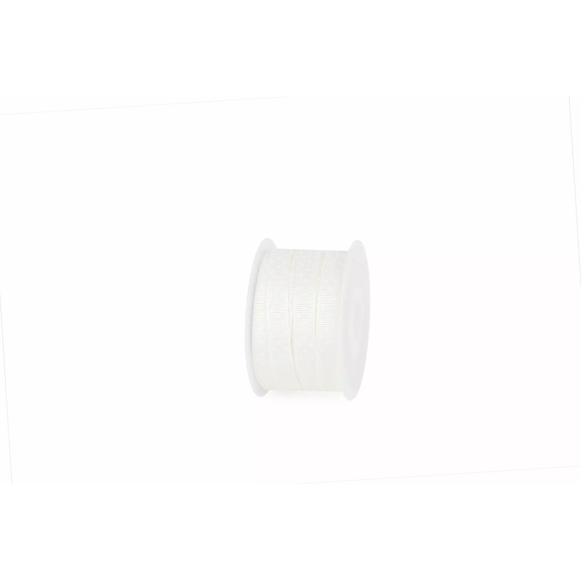 Bobine de ruban gros-grain ivoire à pois pour bouquet de mariée et cérémonie