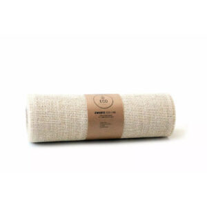 Rouleau de toile de jute blanc cassé 30 cm aux bords effilochés pour chemin de table de mariage