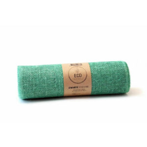 Rouleau de toile de jute vert sauge 30 cm aux bords effilochés pour décor floral naturel