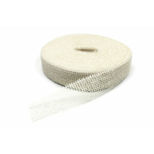 Rouleau de ruban en jute blanc à mailles ajourées pour nouer bouquets et décorer pots de fleuriste