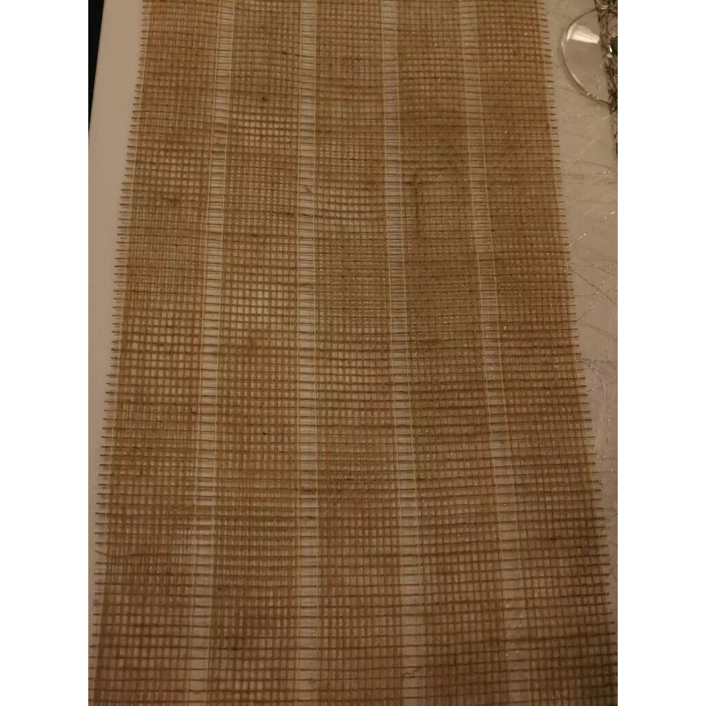 Toile de jute naturelle de 25 cm divisible en bandes de 5 cm pour liens de bouquets et décors floraux