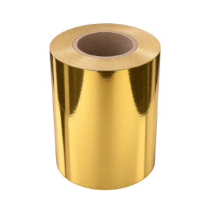 Petite bobine de ruban métallisé or à effet miroir 100 mm pour décors de fête de fleuriste