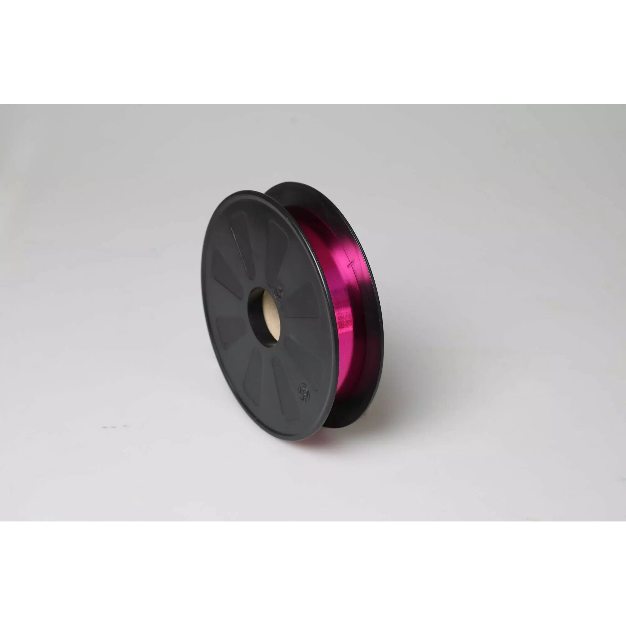 Bobine de ruban métallisé fuchsia à effet miroir 25 mm pour paquets cadeaux de fleuriste