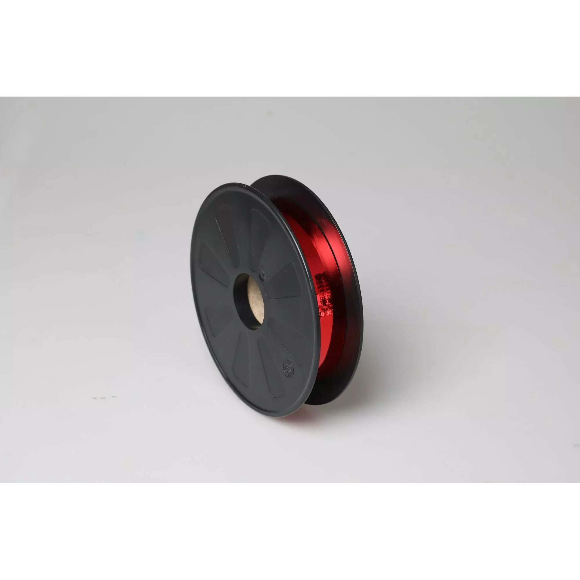 Bobine de ruban métallisé rouge à effet miroir 25 mm pour paquets cadeaux de Noël de fleuriste