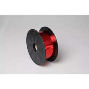 Bobine de ruban métallisé rouge à effet miroir 50 mm pour vitrines de Noël de fleuriste