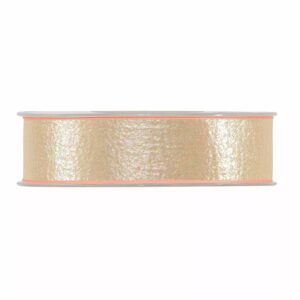 Ruban organza crème pailleté irisé pour bouquets de mariée et emballages cadeaux de fleuriste