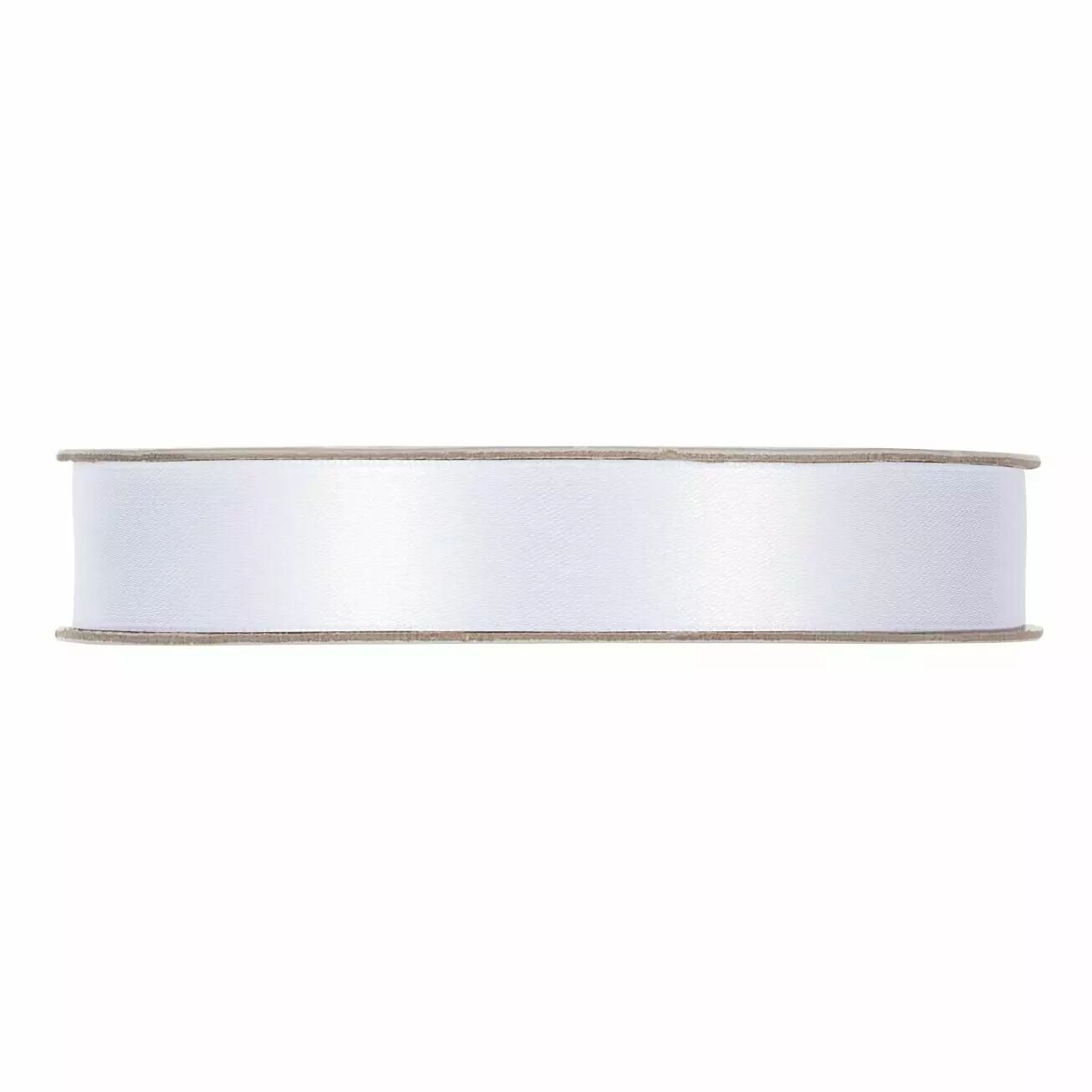 Bobine de ruban en satin blanc brillant 15 mm pour bouquets de mariée de fleuriste