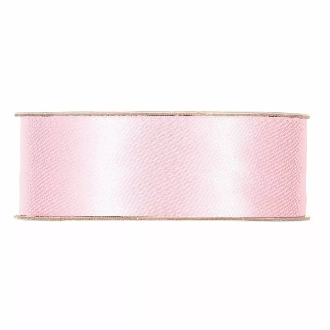 Bobine de ruban en satin rose pâle 25 mm pour bouquets de naissance de fleuriste