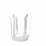 Structure plastique translucide à réserve d'eau avec lamelles verticales pour bouquet de fleuriste