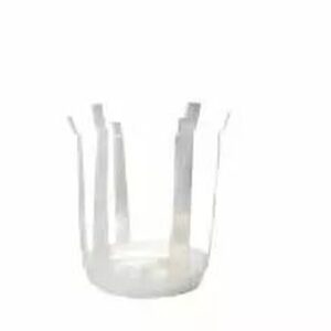 Structure plastique translucide à réserve d'eau avec lamelles verticales pour bouquet de fleuriste