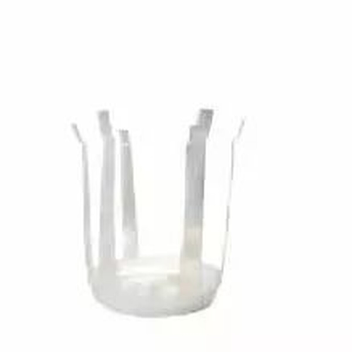 Structure plastique translucide à réserve d'eau avec lamelles verticales pour bouquet de fleuriste