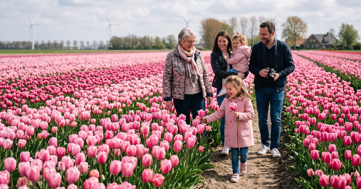 Grandes familles de tulipes roses en fleur, variétés printanières colorées pour la fleuristerie