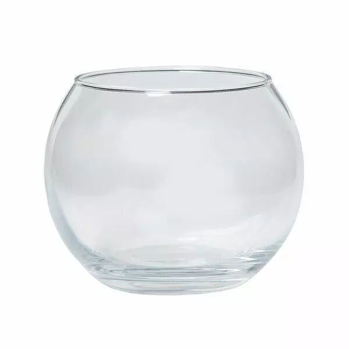 Petit vase boule en verre transparent pour centre de table et décoration florale de mariage