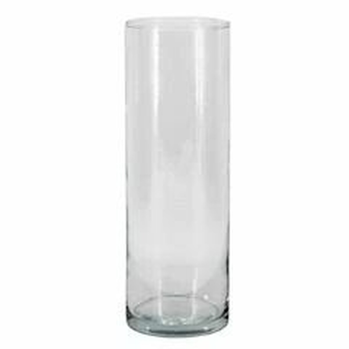 Vase cylindre en verre épais transparent pour bouquets de tiges droites en boutique de fleuriste